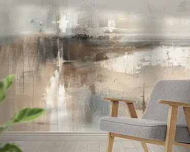 Niska cena Abstract landschap in neutrale tinten, Japandi stijl