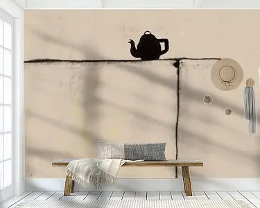 Een \\u201cdun\\u201d tafeltje 2, theepot, gezelligheid, wacht op bezoek. Najlepsza cena