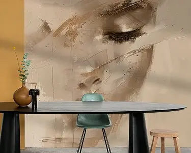 Oferta limitowana Modern en abstract portret in goud en aardetinten