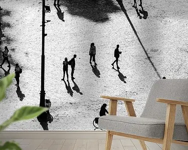 Silhouetten op het Piazza del Popolo - Rome, Italië Ostatnia szansa