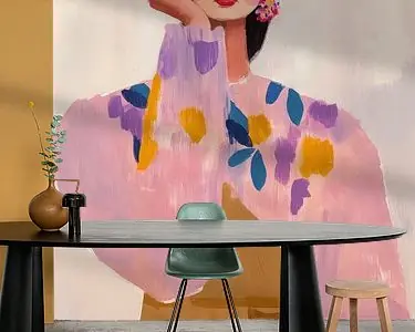 Popularny Kleurrijk modern en abstract portret