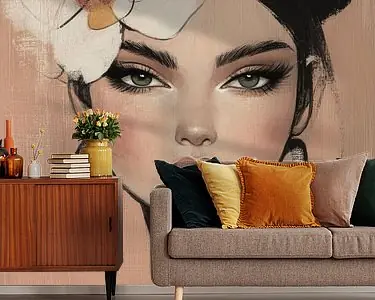 Oferta limitowana Modern portret in terracotta, zwart en wit