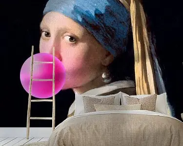 Meisje met de Parel Bubble Gum. Bijgesneden versie. Ekspresowa dostawa