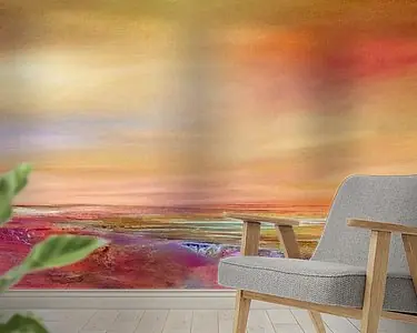 Bezpieczna płatność De hemel aanraken - uitgestrekt landschap in het avondlicht