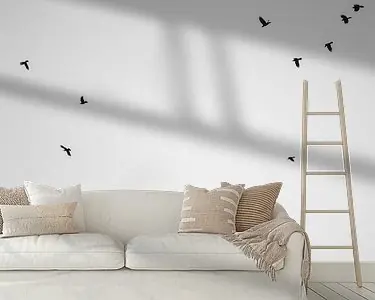 Oferta limitowana Bird flying high - zwart wit print van zwaluwen, vogels.