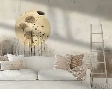 Landschap met gouden accenten in collage stijl Kup teraz