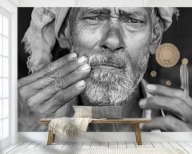 trotse man met tulband Oryginalny