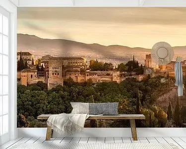 Ostatnia szansa Het Alhambra in Granada in het zonlicht