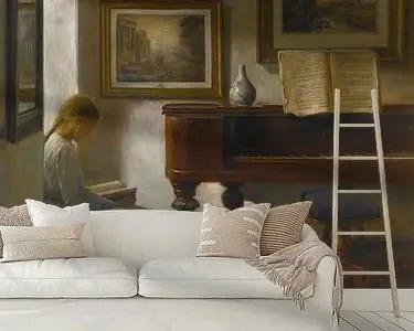 Ostatnia szansa Meisje in een interieur, Carl Holsøe