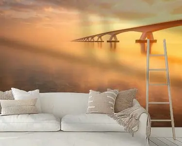 Niska cena Zeelandbrug tijdens een prachtige zonsopkomst