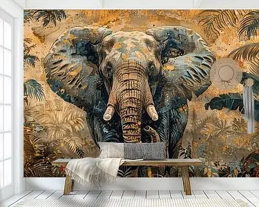 Bezpieczna płatność Schilderij Olifant Jungle