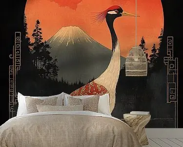 Najlepsza cena Japanse kunstdruk: Kraanvogel