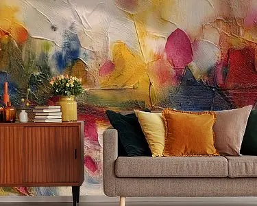 Nowość Kleurrijk abstract schilderij \\u2013 Expressieve olieverf