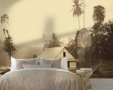 Oryginalny Vintage: huis bij de Surinamerivier