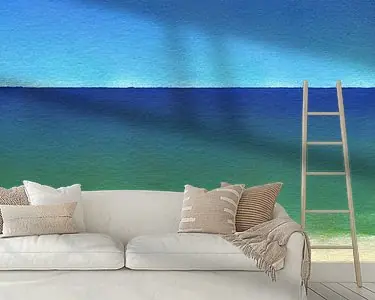 Rustige Zee - Minimalistisch Acryl Strandschilderij Promocja