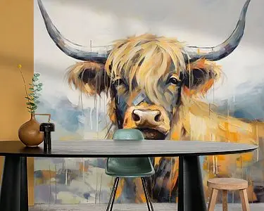 Popularny Abstract Kleurrijke Schotse Hooglander