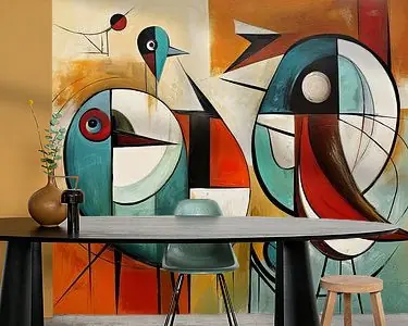 Autentyczny Abstracte Vogels | Abstracte Kunst