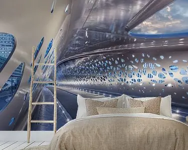 Verlichte Parkbrug bij nacht, Antwerpen Tylko dziś