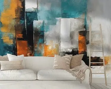 Darmowa dostawa Abstract schilderij in zachte tinten