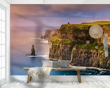 Zonsondergang bij de kliffen van Moher, Ierland Tylko dziś