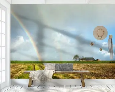 Oferta limitowana Dubbele regenboog in de Noordpolder