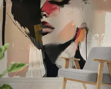 Modern en abstract portret Popularny