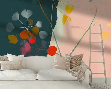 Szybka dostawa Botanisch abstract met neon accenten