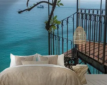 Oude trap naar de zee op Corfu Wyprzedaż