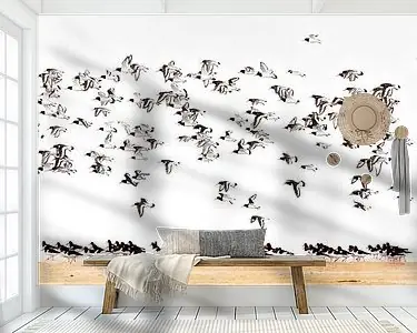 Popularny Vlucht Scholeksters op strand