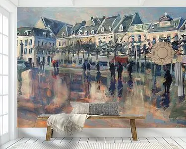 Popularny De Vrijthof net na een regenbui