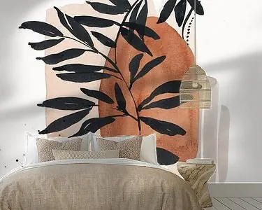 Szybka dostawa Abstracte Botanische Aquarel Wabi-sabi Kunst (gezien bij vtwonen)