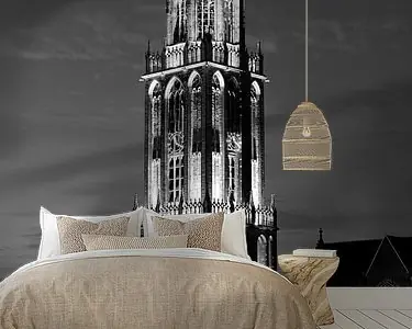 Oferta Verlichte Domtoren tijdens de start van de Tour de France 2015, ZWART-WIT