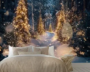 Rabat Magisch bos winter wonderland kerstmis kunst