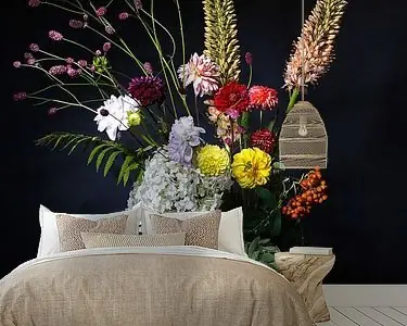 Promocja Bloemen stilleven met Delfts blauwe vaas .Past meetspresent.