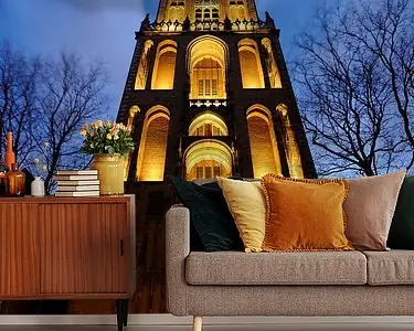 Darmowa dostawa De Domtoren in Utrecht gezien vanaf het Domplein