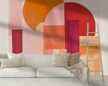 Zonnige Abstractie in Warme Tinten Zwrot pieniędzy