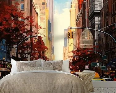 Autentyczny Manhattan in Herfstkleuren