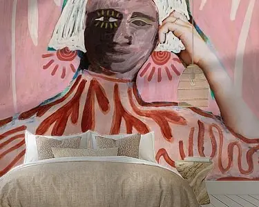 Zazah modern portret met roze Zamów teraz