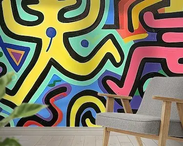 Tani Schilderij Kleurrijk Abstract | Speelse Kleurvlakken Avontuur