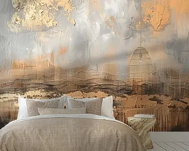 Niska cena Modern en abstract in aardetinten en goud