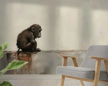 Aap | Schattige aap in aardetinten Szybka dostawa