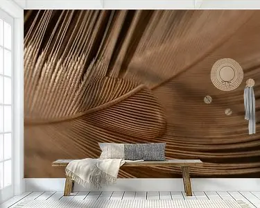 Najlepsza cena Panorama van een druppel op een veertje