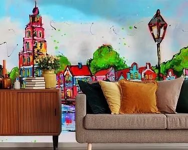 Huizen bij het water Premium