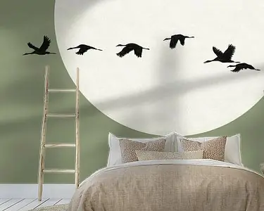 Oferta limitowana Zonsondergang Kraanvogel - Groen