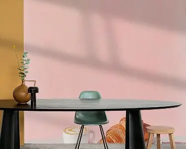 Croissant Koffie Ontbijt Roze Preppy Bezpieczna płatność