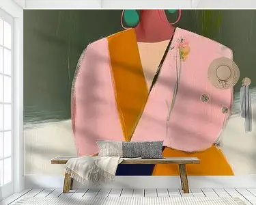 Oferta Kleurrijk modern en abstract portret met neon accenten