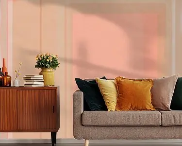 Promocja Minimalistische moderne abstracte geometrische kunst in pasteltinten. Vormen in roze en beige