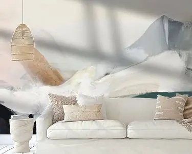 Oryginalny Abstract landschap in aardetinten