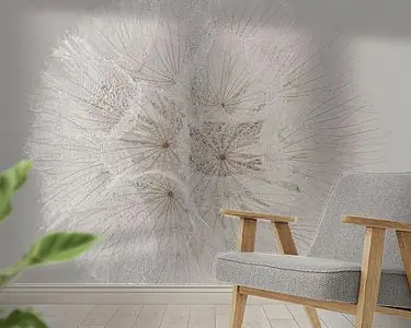 Landelijke rustige sfeer: Een pluizenbol op een waterig oppervlak Zamów teraz