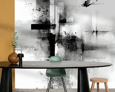 Wysoka jakość Abstract Schilderij - Zwart Wit Minimalistisch en Elegant